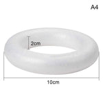 anneau mousse polystyrène blanc durable décoration mariage 10cm 12cm 15cm 20cm 5cm 7cm 8cm