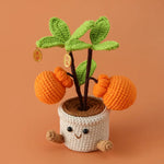 arbre artificiel artisanal feuilles fruits couleur orange vert blanc rouge opacité