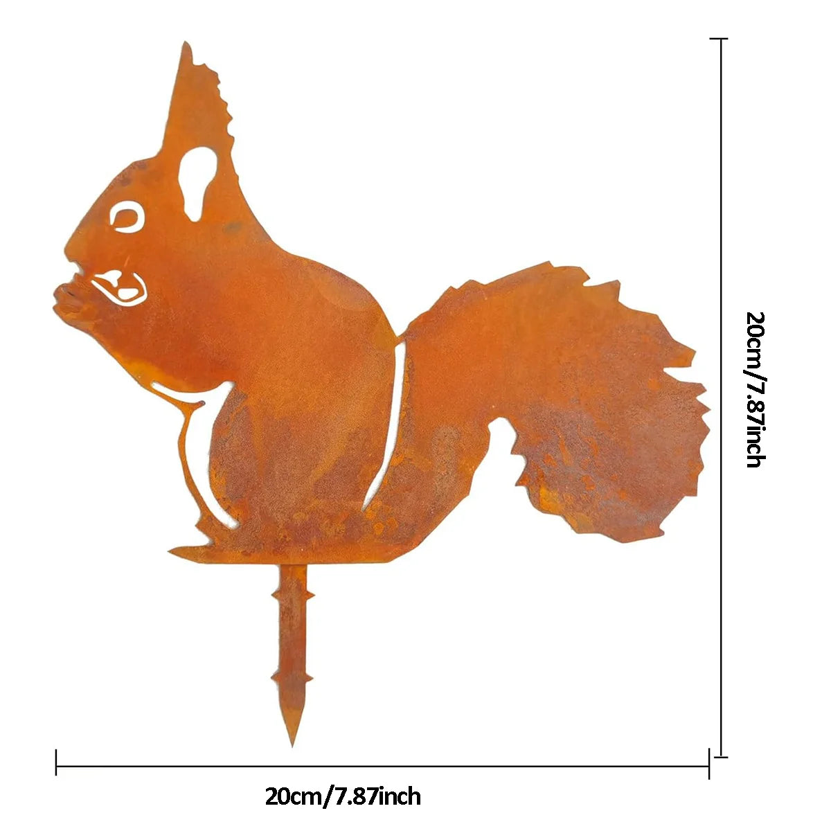 figurine sorcier artisanal fleurs oiseaux motif floral décoration extérieure jardin murale ornement métal orange