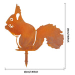 figurine sorcier artisanal fleurs oiseaux motif floral décoration extérieure jardin murale ornement métal orange