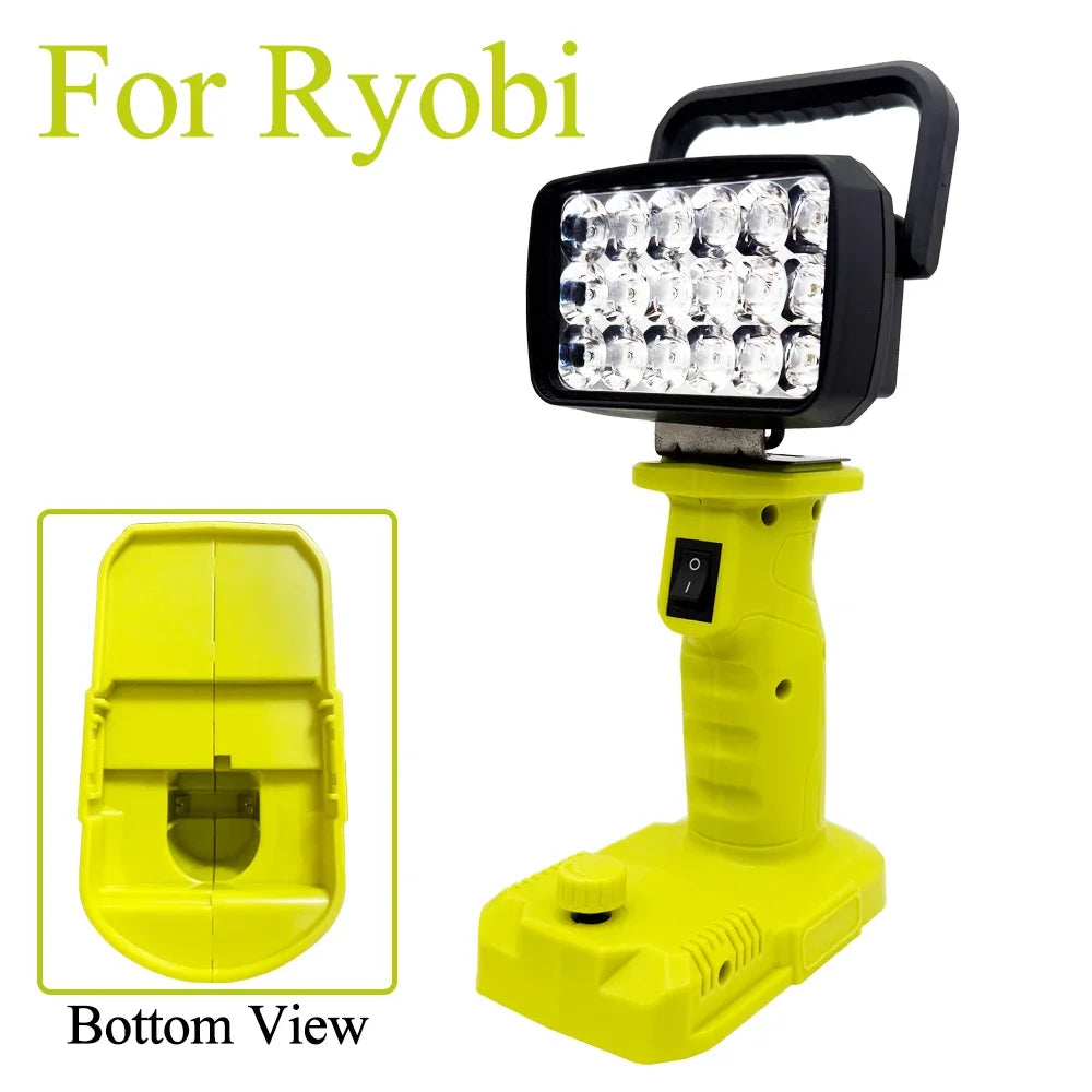 lampe travail led rechargeable vert fluo moderne portable abs opacity poignée cem certification