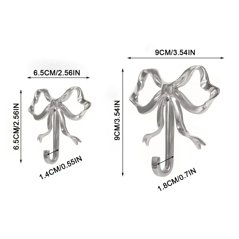 porte sacs décoratif or ruban noeud argent bronze opacité vintage
