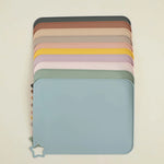tapis sol silicone opaque moderne beige rose gris jaune vert bleu respectueux environnement