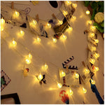 guirlande lumineuse translucides blanc doré multicolore moderne clips usb 3m 6m noël décoration festive