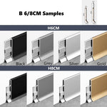 plinthes led noir blanc doré gris lisses contemporaines clips fixation h50 80mm
