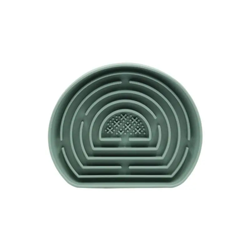 bol nourriture chien silicone vert bleu rose rayures horizontales grille perforation minimaliste