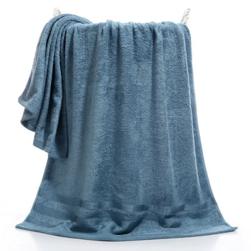 serviettes faciales absorbantes fibres bambou bleu violet beige rayures horizontales moderne