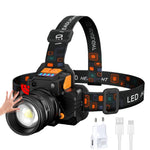 lampe torche noire orange ajustable rechargeable usb sensor mouvement induction switch moderne fonctionnelle
