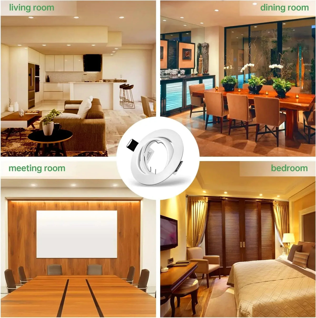 projecteur led spot noir blanc moderne clips métalliques facile entrée lumière ronde adjustableintérieur