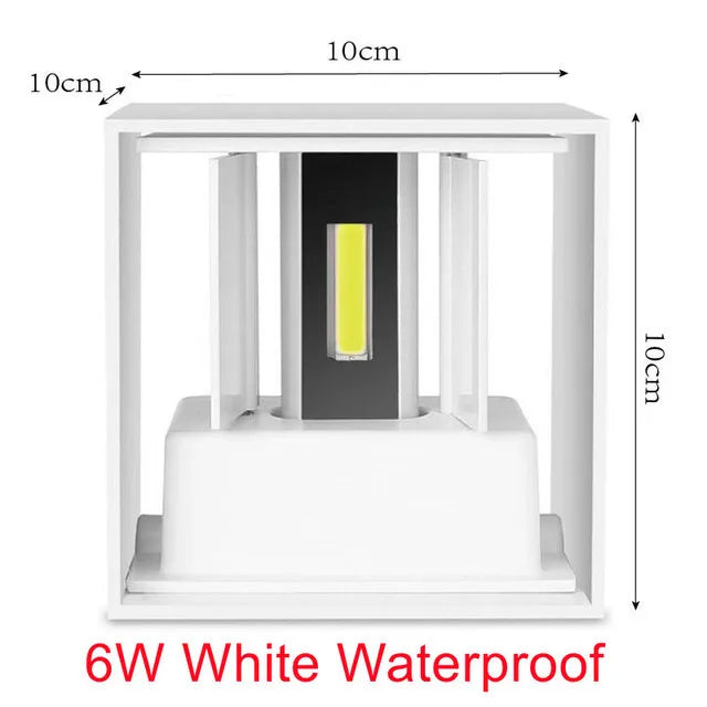 appliques murales modernes led 12w blanc noir étanches mur