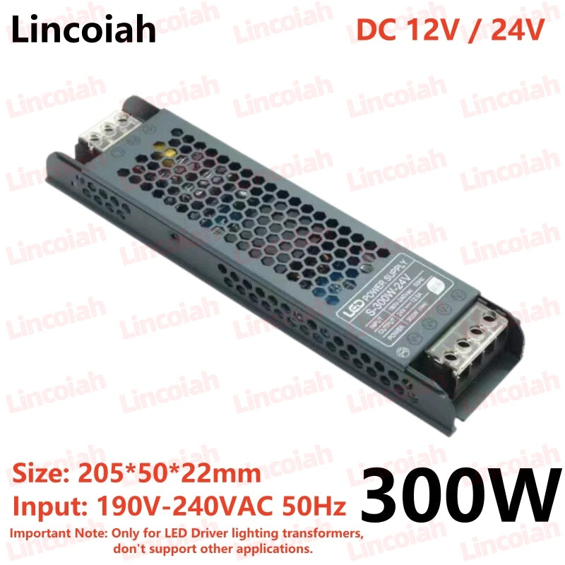 transformateur alimentation led 12v 24v 60w 100w 200w noir moderne sans bruit certification rohs