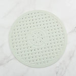 tapis cuisine moderne perforé adhésif noir blanc vertclair