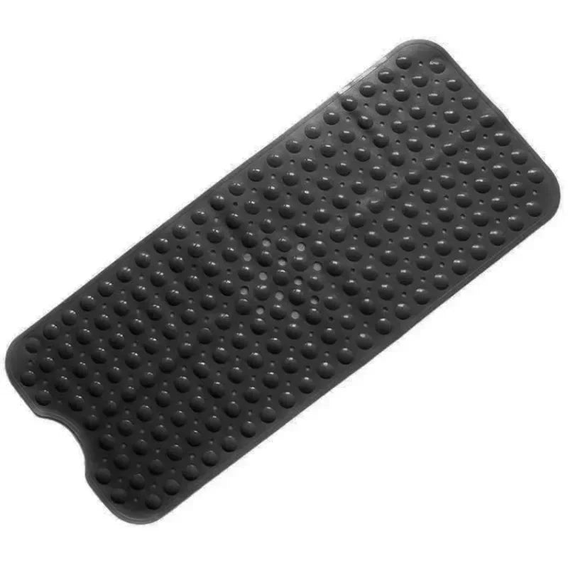 tapis bain moderne antidérapant 40x100cm bleu clair gris transparent drainage massage suction