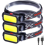 lampe frontale rechargeable led usb ceinture ajustable course exploration camping