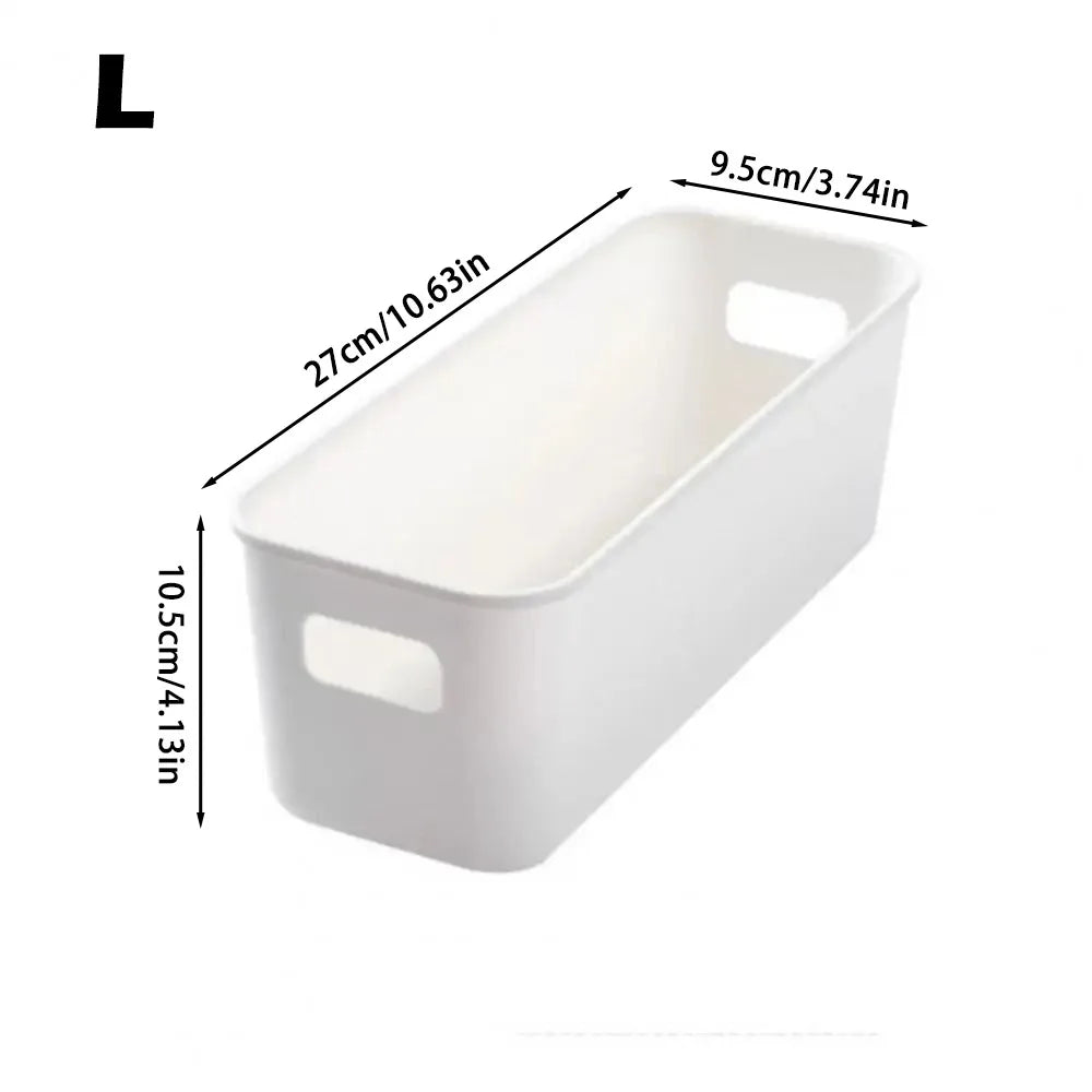 organisateur rangement moderne boîte tri plastique empilable compartiments multifonctionnels beige gris clair poignées bois