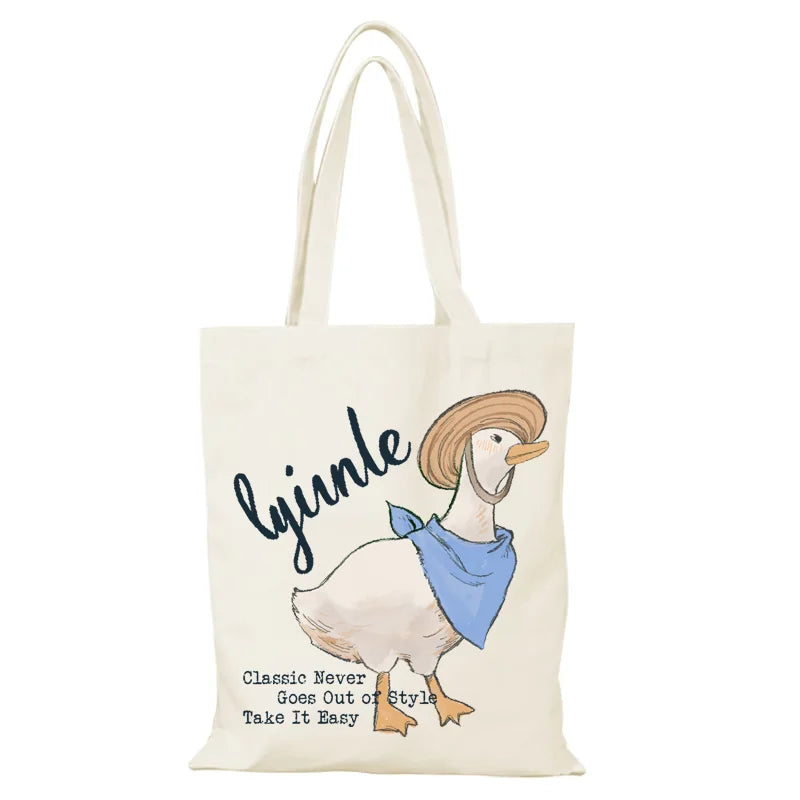 sac provisions toile animaux imprimés tribal cartoon anime poignées décontracté