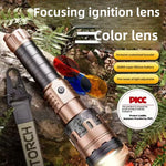 torche led rechargeable zoom lcd modes étanche puissance lumineuse alloy outdoor nuit