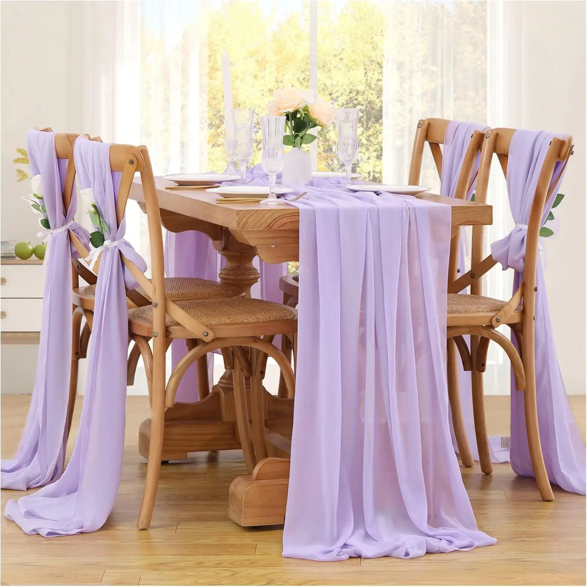 chinois moderne violetclair chemin table fixeruban opacité unimotif mariage fête transparent