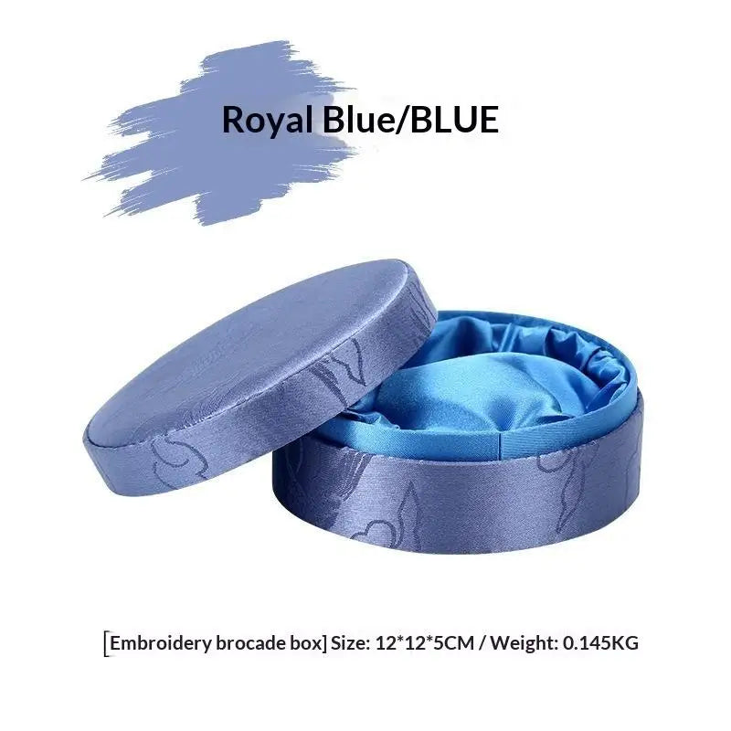boîtes rondes imprimées florales opaques classiques couleurs variées blanc rose verte violette bleue rouge
