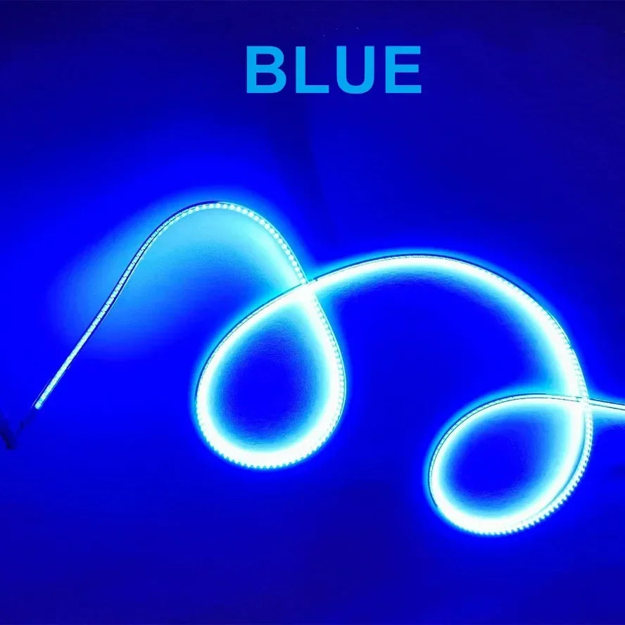 ruban led flexible lumineux câble néon décoratif couleur rouge vert bleu orange clips