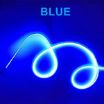 ruban led flexible lumineux câble néon décoratif couleur rouge vert bleu orange clips