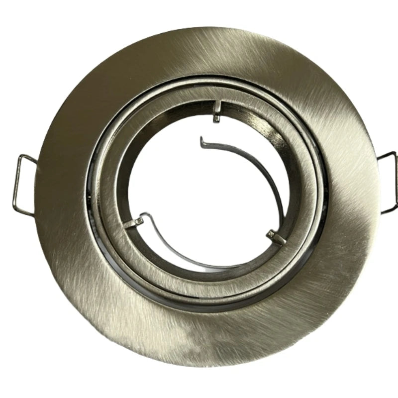 plaque fixation lampe argentée finition brossée moderne aluminium salle manger led