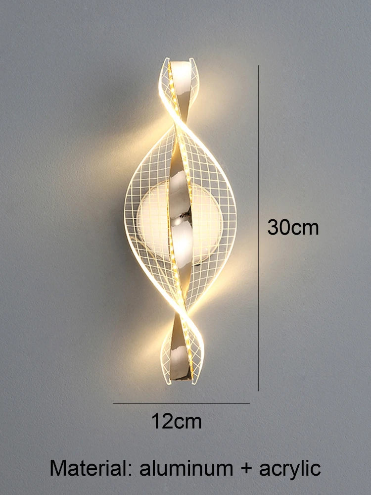 lampe murale moderne aluminium blanc doré texture marbrée éclairage quotidien certification rohs ul gs