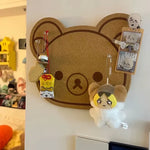 panneau clous ours mignon clips décoration murale cartoon marron clair éléments poupées fruits