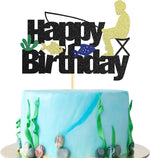 décoration gâteau pêche poissons bateau happy birthday anniversaire enfant festif carton motifs marins festive