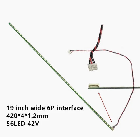 ruban led vert clair 19 20 21.5 pouces ligne continue moderne connecteur yeux