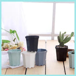 pots fleurs modernes hexagonaux plastique blanc noir gris bleu