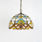 Lampe suspendue Art Nouveau verre coloré floral chambre cuisine restaurant