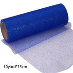 rubans tulle pailletés or rose bleu blanc brillants décoratifs adhésifs 10yards 15cm