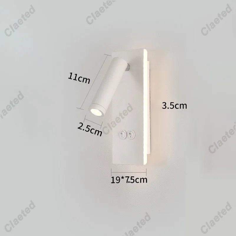 lampe chevet rechargeable led moderne noire blanche murale chargeur smartphone