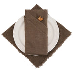 lot serviettes table coton rose franges ruban décorations mariage fête table rustique moderne