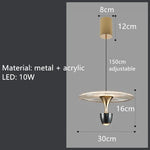 suspension lumineuse moderne élégante dorée transparente câble suspendu chambre salon étude