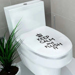 couvercle toilette adhésif fleurs coquillages motifs pieds moderne keep calm flush it