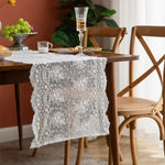 nappe dentelle motif floral mariage fête mère action grâce transparent rustique élégante table hiver