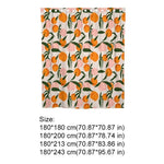 rideau douche moderne orange pêches feuilles anti moisissure opaques polyester anneaux