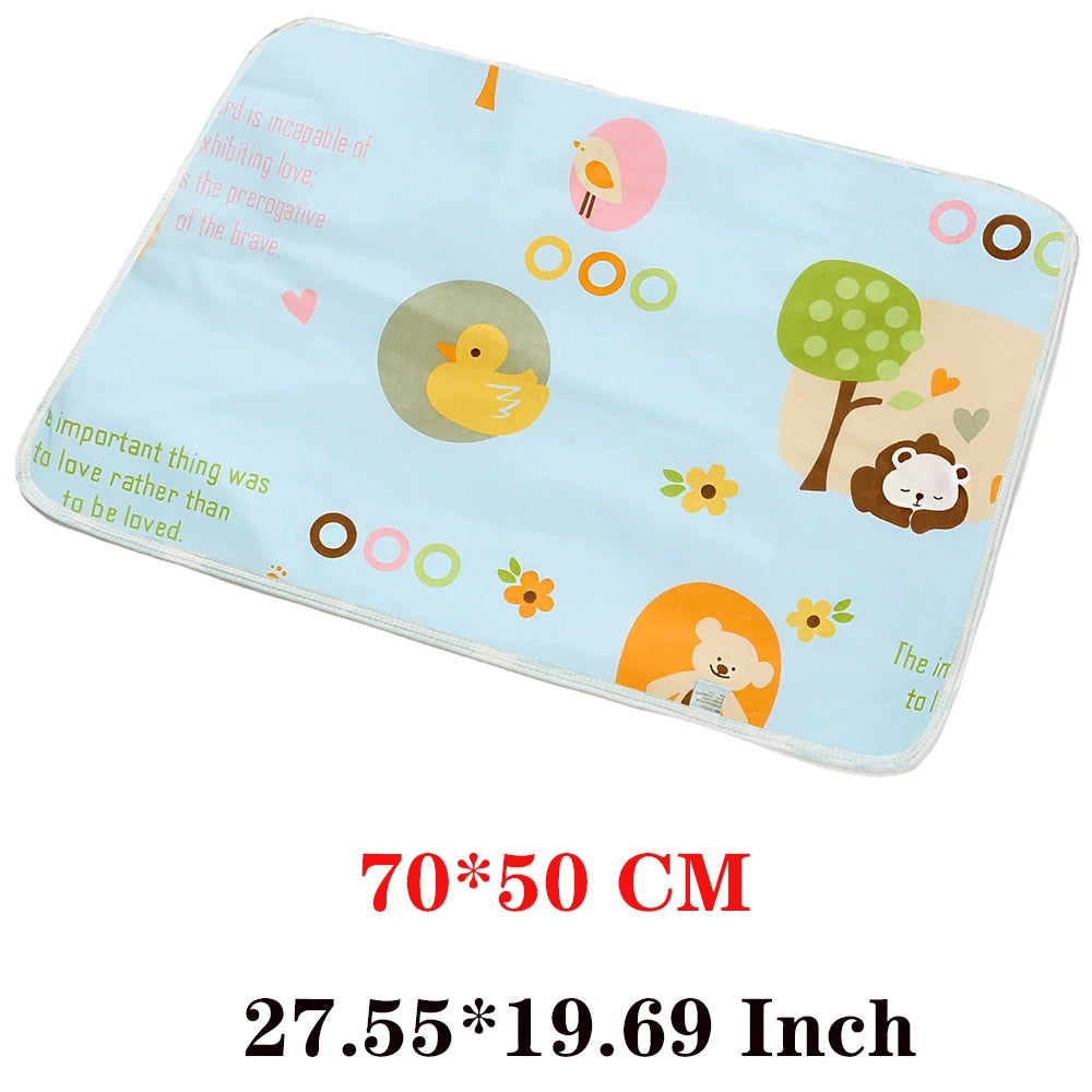 tapis imperméable bébé étoiles gris blanc moderne anti fuite hygiène changement couche réutilisable