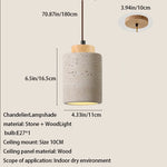 lampe suspendue pierre beige brun texture marbrée moderne minimaliste câble cuir marron ampoule E27