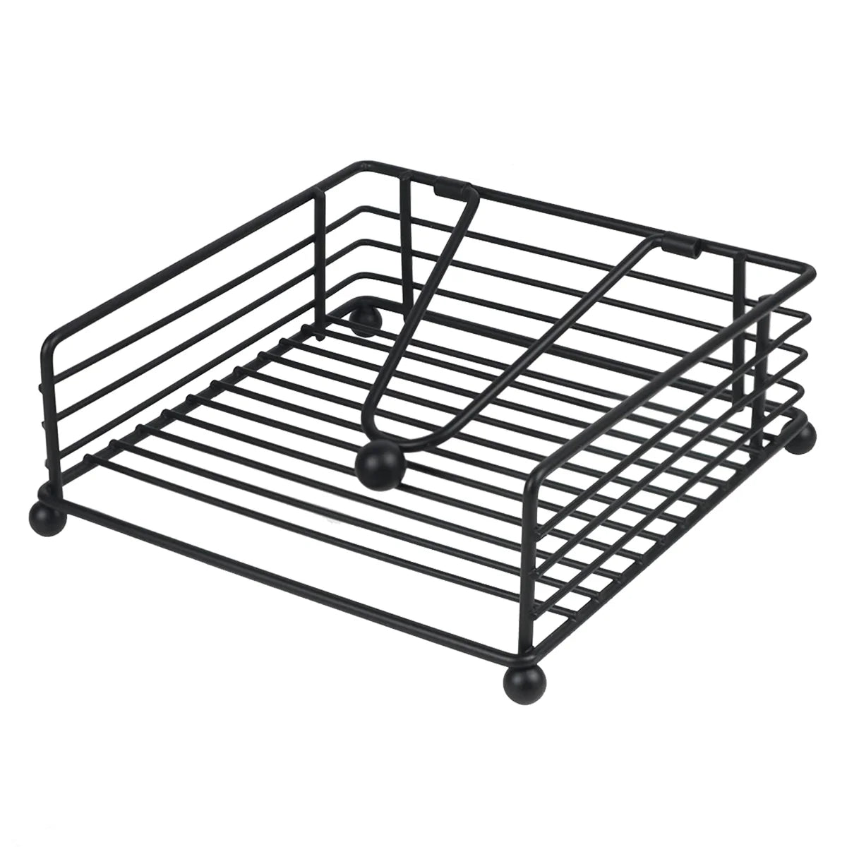 support serviettes métal noir grille moderne armature rotative cuisine restaurantextérieur