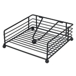 support serviettes métal noir grille moderne armature rotative cuisine restaurantextérieur