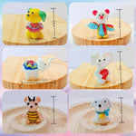 ornements maison figurines animaux céramique couleurs variées cartoon motifs simples