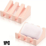 support savon silicone noir grooves moderne salle bains drainage auto savon