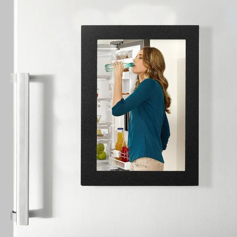 cadre photo magnétique noir moderne adhésif pvc rectangle souple réutilisable affichage décoration murale