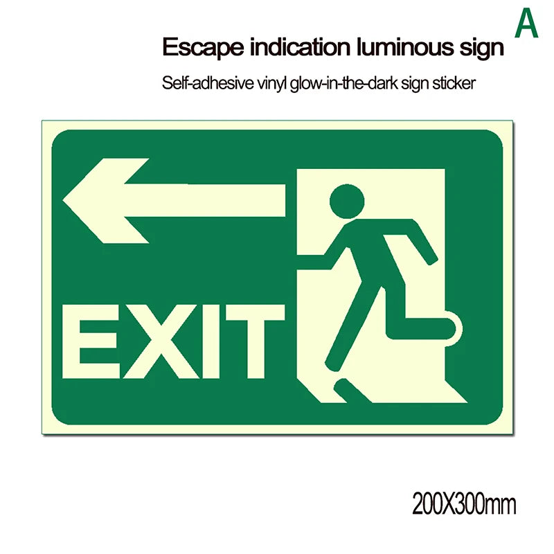 panneau sortie lumineux sécurité vert blanc symbole personne flèches exit graphique moderne évacuation incendie