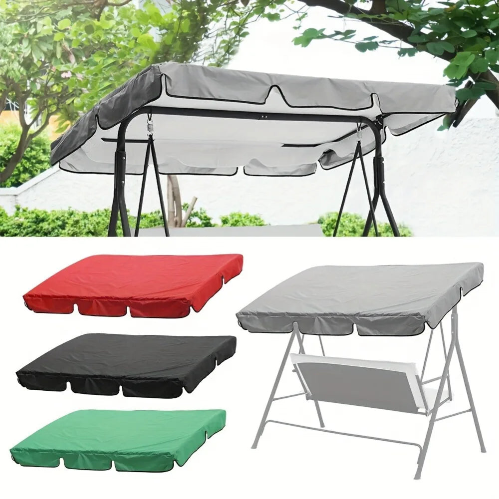 canopée balançoire rouge noir vert gris moderne 195x125cm clips uni opaquet