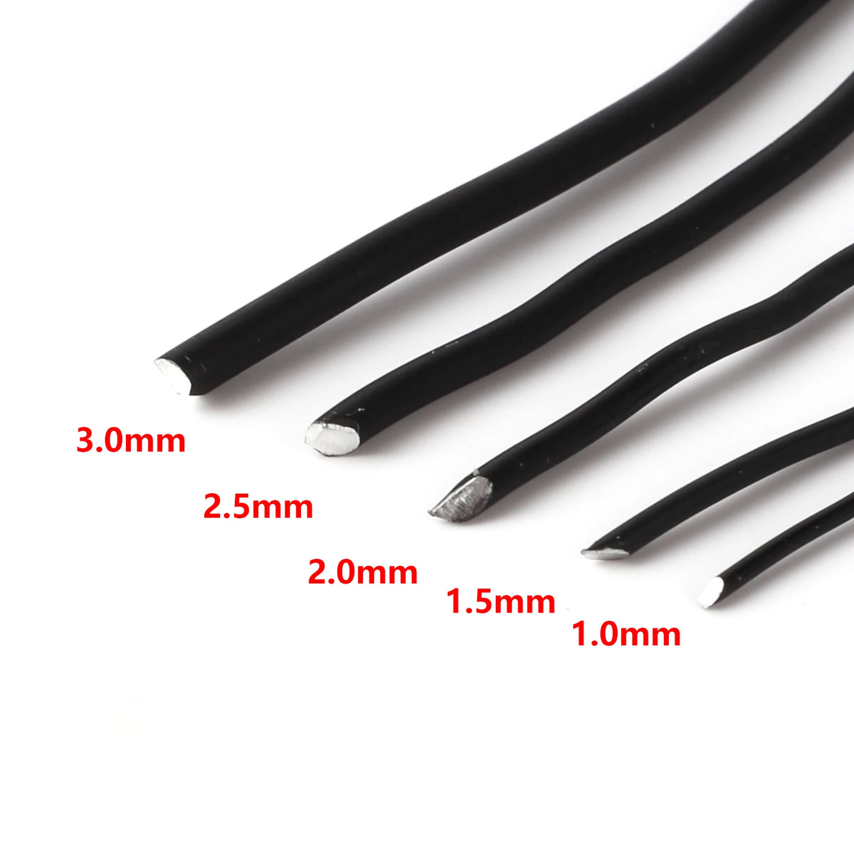 fil jardinage métal 2.5mm 5m 3.0mm 5m 2.0mm 10m 1.5mm 1.0mm noir lisse opaque