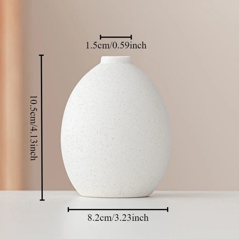 vase céramique blanc minimaliste ligne horizontale décoration intérieur table simpleOpaque